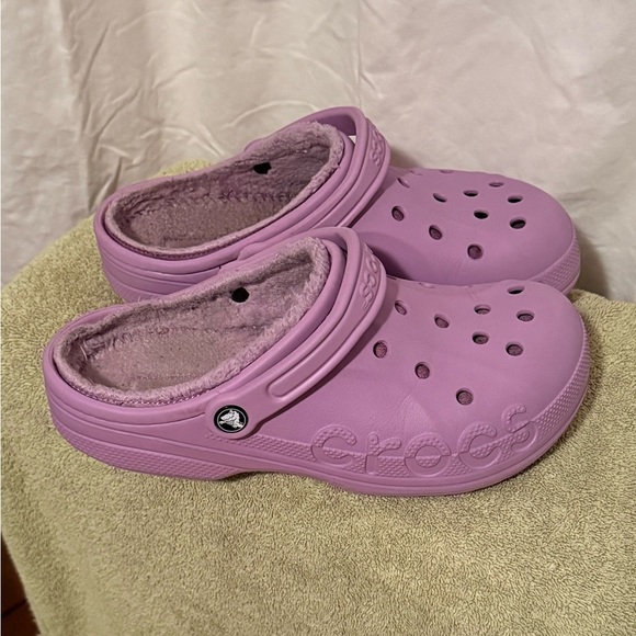 GUC Adult Crocs Classic Lined Clog Men Sz 8 Womens Sz 10   Lavender - Picture 2 of 7